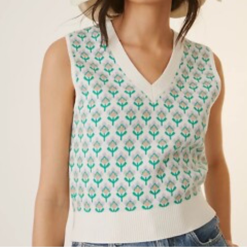 Maeve Jacquard Sweater Vest